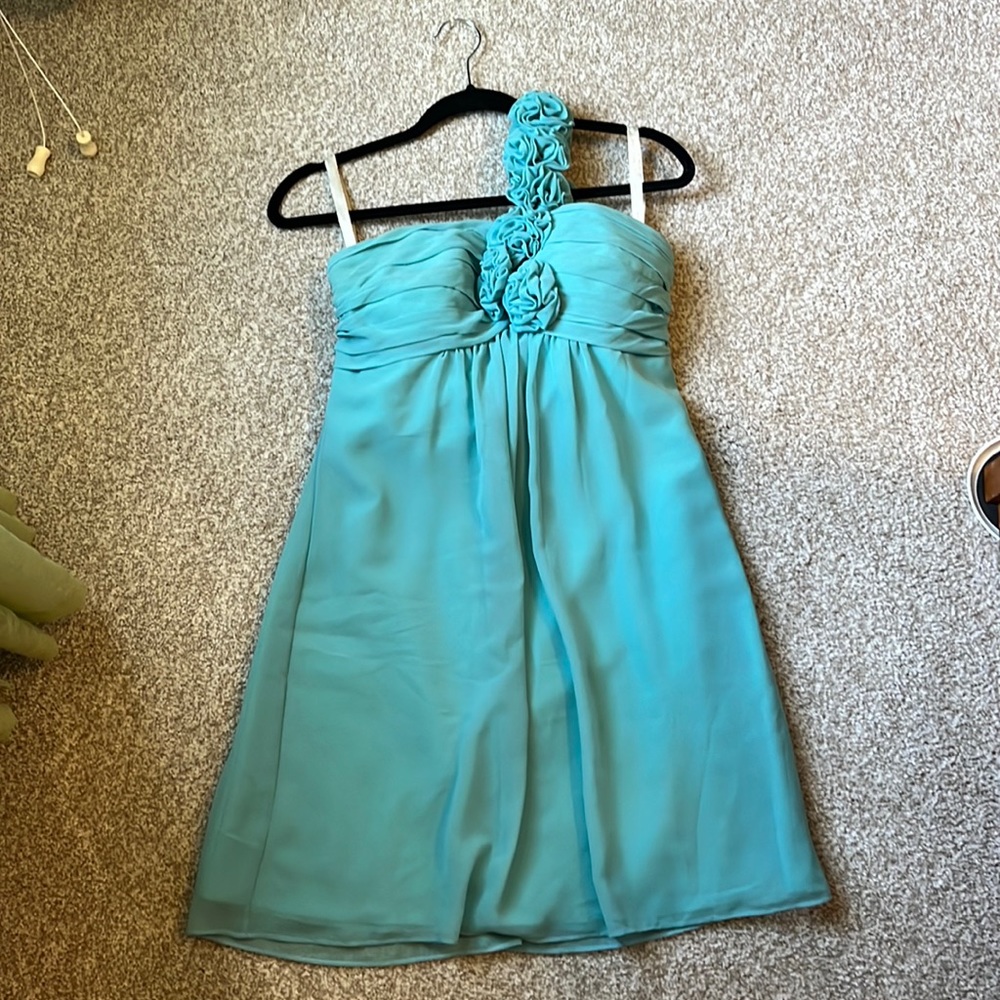 Bill Levkoff one shoulder bridesmaid dress